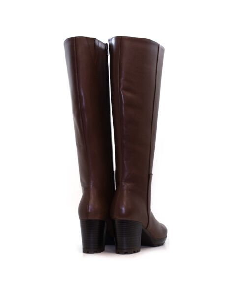 Bottes CA-2252 en cuir krust marron