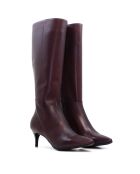 Botas CA-2254 de piel krust burdeos - tacón de 5,5 cm