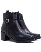 CA-2003 zwarte leren laarzen van Krust - hak van 5 cm