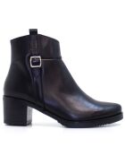 CA-2003 zwarte leren laarzen van Krust - hak van 5 cm