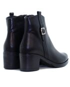 CA-2003 zwarte leren laarzen van Krust - hak van 5 cm