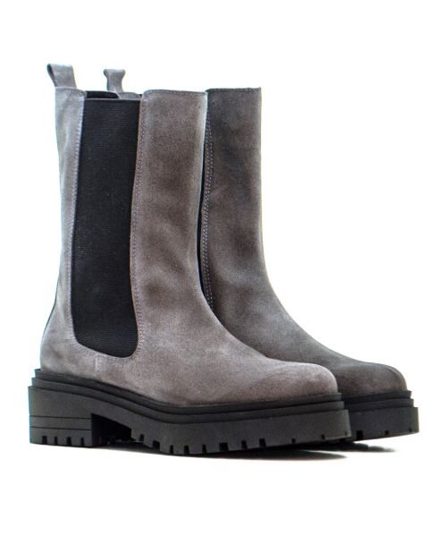 Stivaletti CA-1932 in camoscio grigio