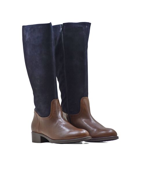 Bottes LO-564 en cuir krust marron