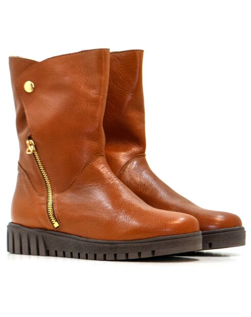 CA-139ca hellbraune Wildlederstiefel