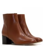 Bottines CA-2175 en cuir krust brun clair