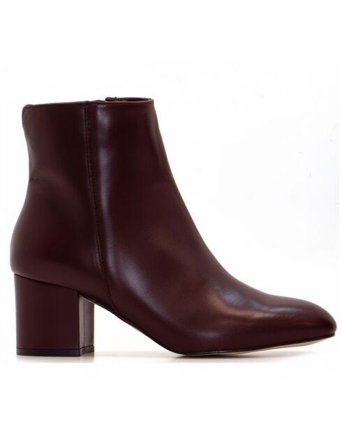 Botas CA-2175 de piel krust burdeos