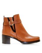 Botas CA-1712 de piel krust marrón claro - tacón de 5.5 cm