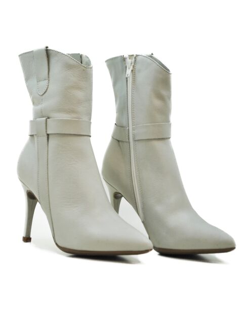 Stivali CA-920 in pelle krust beige - tacco 10 cm