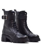 Stivali CA-1894 in pelle krust nera