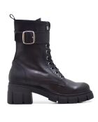 Stivali CA-1894 in pelle krust nera