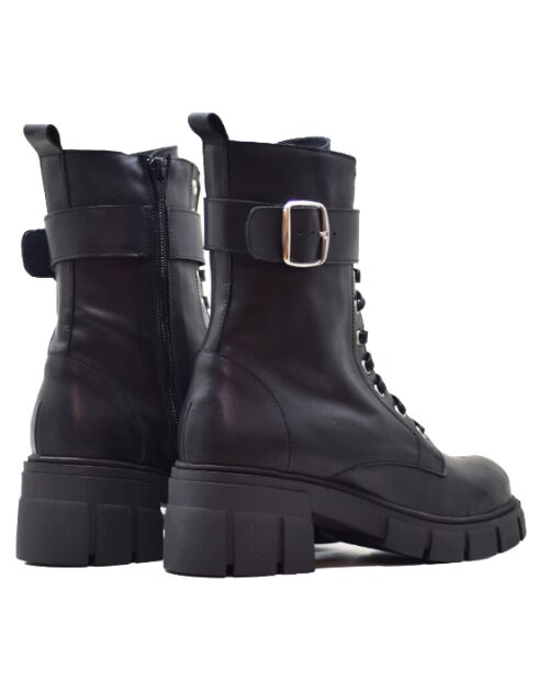 Stivali CA-1894 in pelle krust nera