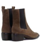 Botas CA-2253 de gamuza marrón claro - tacón de 5 cm