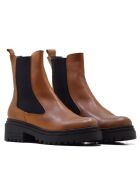 Botas CA-1884 de piel krust marrón claro