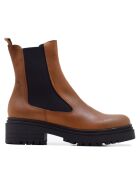 Botas CA-1884 de piel krust marrón claro