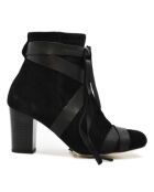 Bottines Luttrell en daim noires - Talon 7.5 cm