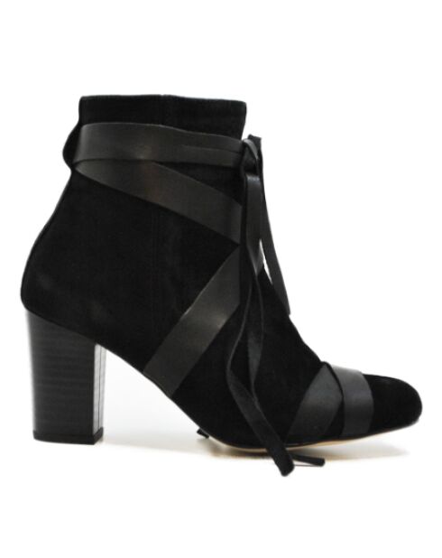 Bottines Luttrell en daim noires - Talon 7.5 cm