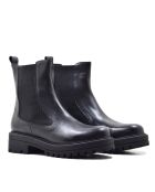Botas CA-1884 de piel krust negra