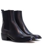 Botas CA-2253 de piel krust negra - tacón de 5 cm