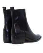 Botas CA-2253 de piel krust negra - tacón de 5 cm
