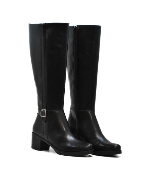 Botas F-3324 de piel krust burdeos