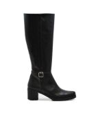 Botas F-3324 de piel krust burdeos