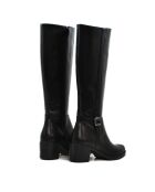 Botas F-3324 de piel krust burdeos