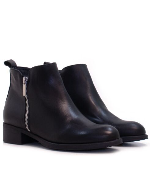CA-2091 schwarze Krastlederstiefel