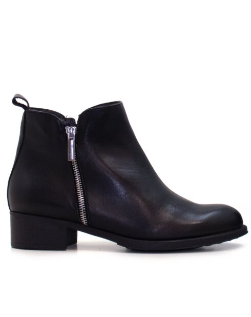 CA-2091 schwarze Krastlederstiefel