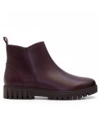 Botas CA-2118 de piel krust burdeos - tacón de 5 cm