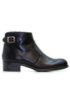 Botas CA-1999 de piel krust negra - tacón de 5 cm