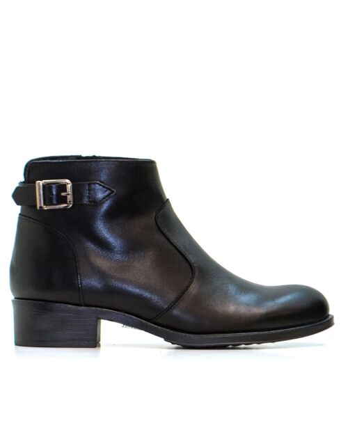 CA-1999 stivali neri in pelle krust - tacco 5 cm