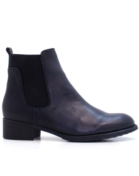 Bottines CA-1036 en cuir krust marine