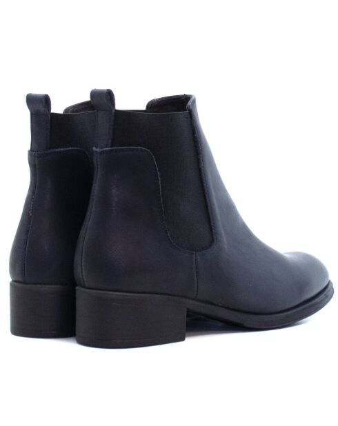 Bottines CA-1036 en cuir krust marine