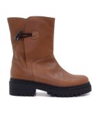 Botas CA-127p de piel salvaje marrón claro - tacón de 5,5 cm