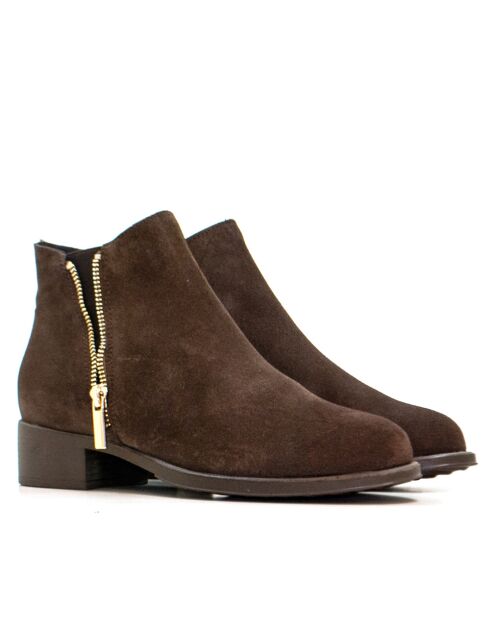 BT-33 braune Wildlederstiefel