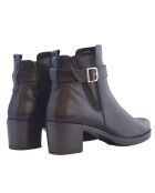 CA-1712 schwarze Krastlederstiefel - 5,5 cm Absatz