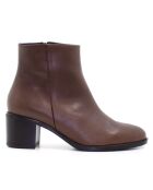 Bottines CA-2000 en cuir krust marron - Talon 5.5 cm