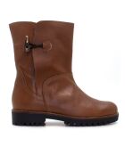 Botas alto CA-127 de piel salvaje marrón claro - tacón de 5 cm