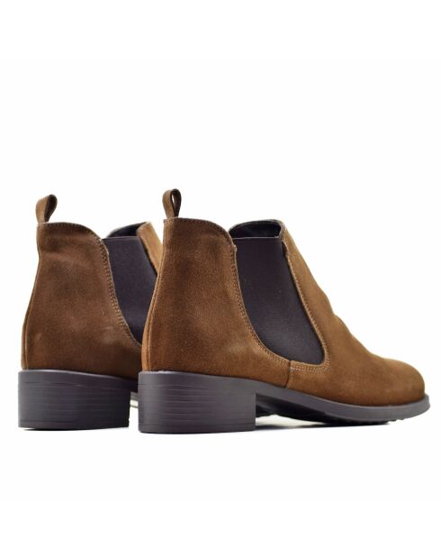 Botas F-2419 de gamuza marrón claro