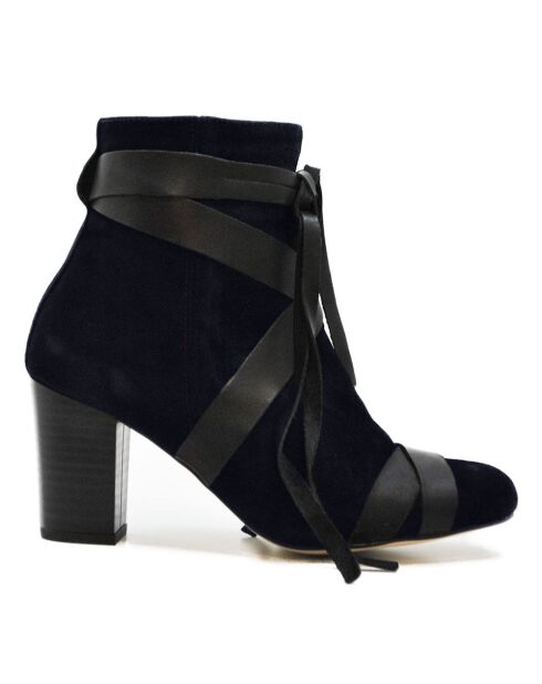Bottines Luttrell en daim marine - Talon 7.5 cm