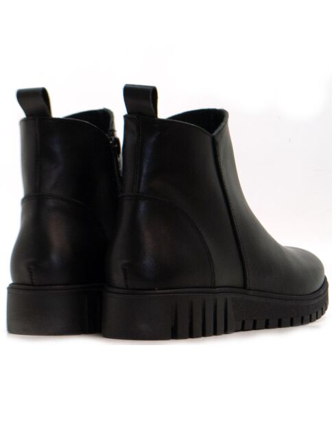 CA-2118 stivali neri in pelle krust - tacco 5 cm