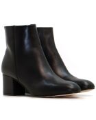 Bottines CA-2175 en cuir krust noires