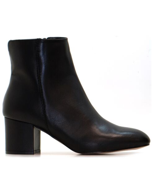 Bottines CA-2175 en cuir krust noires