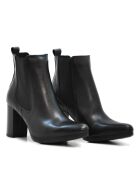Bottines sher en cuir napa noires - Talon 7.5 cm