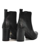 Bottines sher en cuir napa noires - Talon 7.5 cm