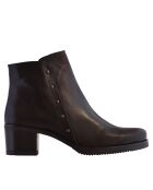 Botas CA-1079 de piel krust negra - tacón de 5,5 cm