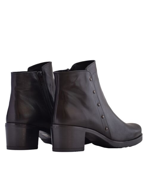 CA-1079 stivali neri in pelle krust - tacco 5,5 cm