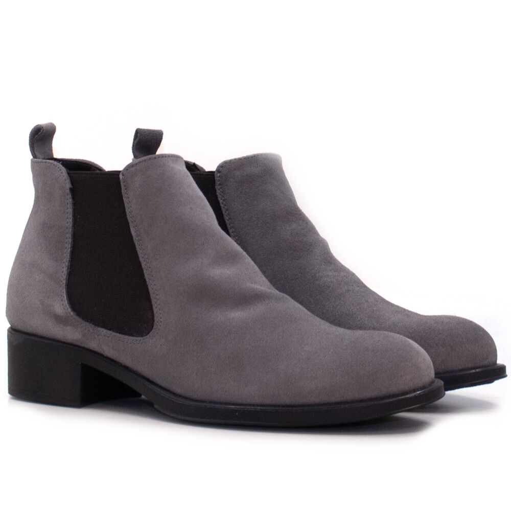 Générique Bottines Large En Daim Pour Femme | Bout Pointu à Talon Bas Bottes Mi-mollet à Enfiler Avec Boucle - Bottes De Marche Confortables Et Légères