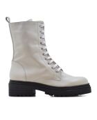 Botas CA-1931 de piel marfil krust - tacón de 8,5 cm