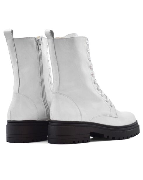 Botas CA-1931 de piel marfil krust - tacón de 8,5 cm